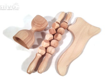 Maderoterapia set 6,  Wood therapy tools, Anti cellulite