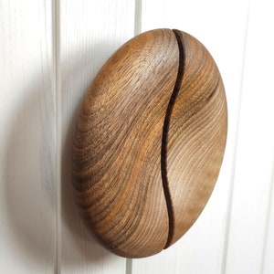 Poignées de porte en bois, porte de garde-robe chêne, boutons de poignées d&#39;armoire en bois, poignée de tiroir en bois de noyer