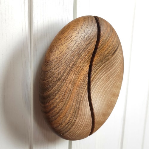 Knauf Knäufe Holzgriffe, Schrankgriffe, Schrankgriffe, Knäufe Nussbaum, Möbelgriffe aus Nussbaum
