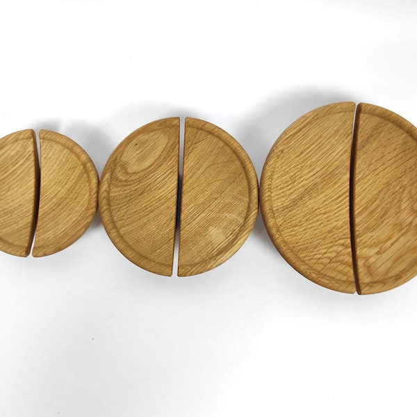 Holzgriffe Halbmond Türgriffe, Schranktür, Holzschrankgriffe Knöpfe, Holzschubladenknöpfe