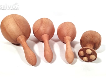 Wooden cup set max, Maderoterapia cup, Wood therapy tools, Anti cellulite