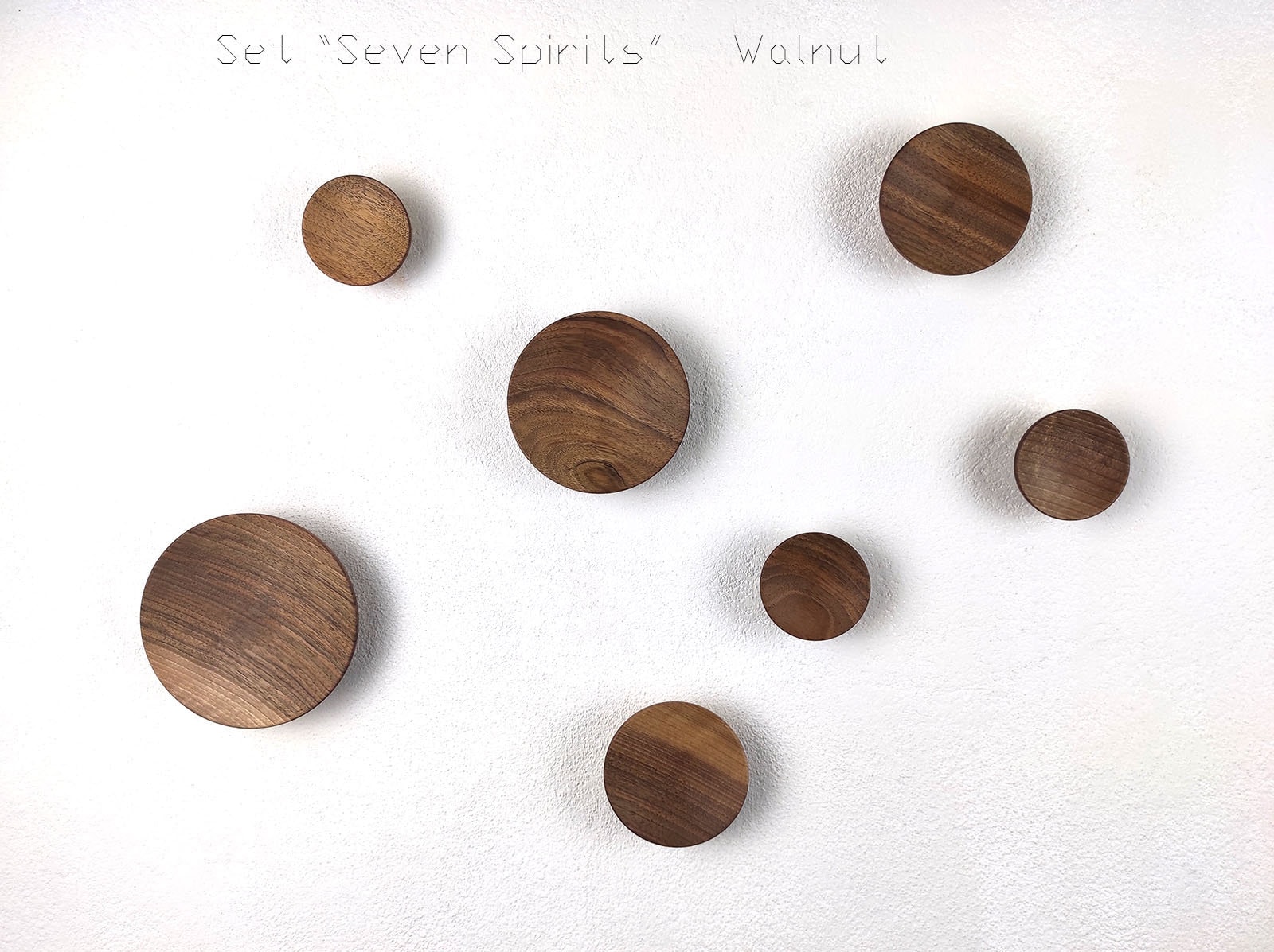 Wooden hooks concave shape, walnut wall hook, towel dots, modern coat  hooks, oak 