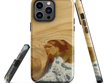 Funda para iPhone con diseño de madera de aliso y resina epoxi: River Board Design