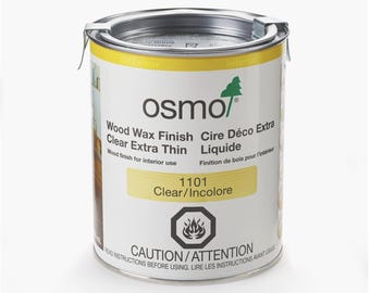 OSMO 1101 Wood Wax Finish - Natural Hard Oil Wax for Interior Use, Clear Wood Finish .75L