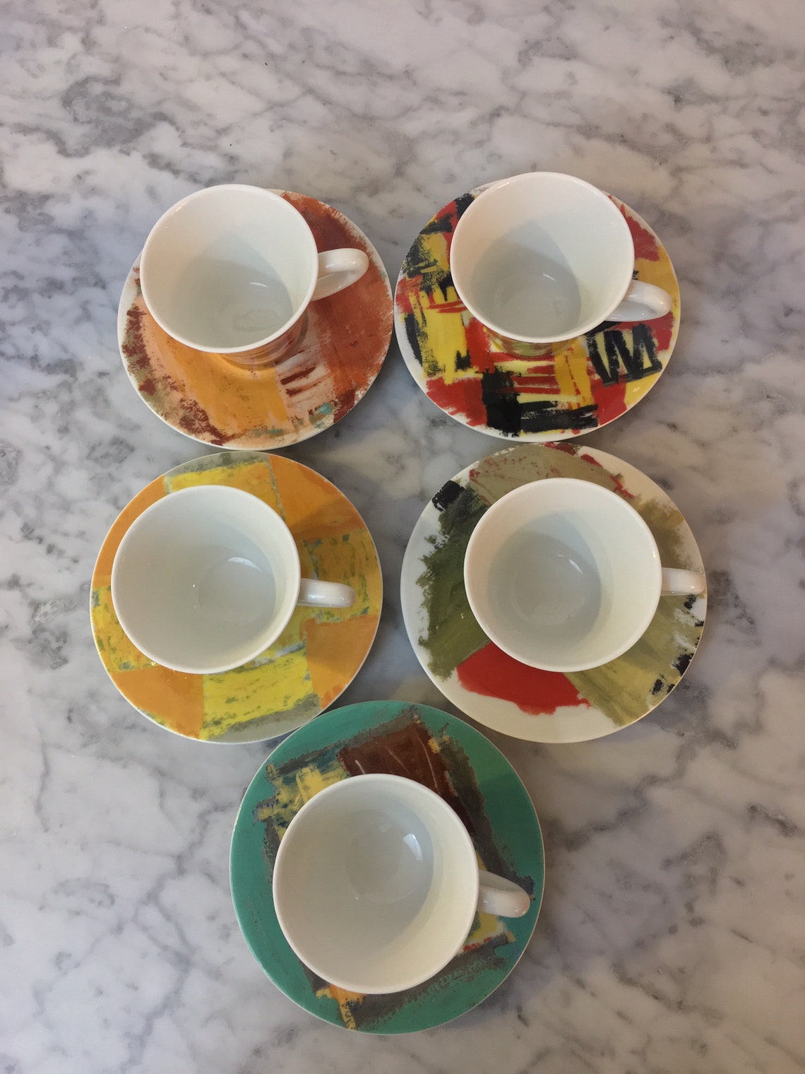 European Demitasse Espresso Cups Francis Francis Zig Zag Poi Etsy
