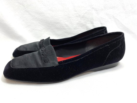 Black Velvet Shoes sz 8.5 Velvet Shoes Victorian … - image 3