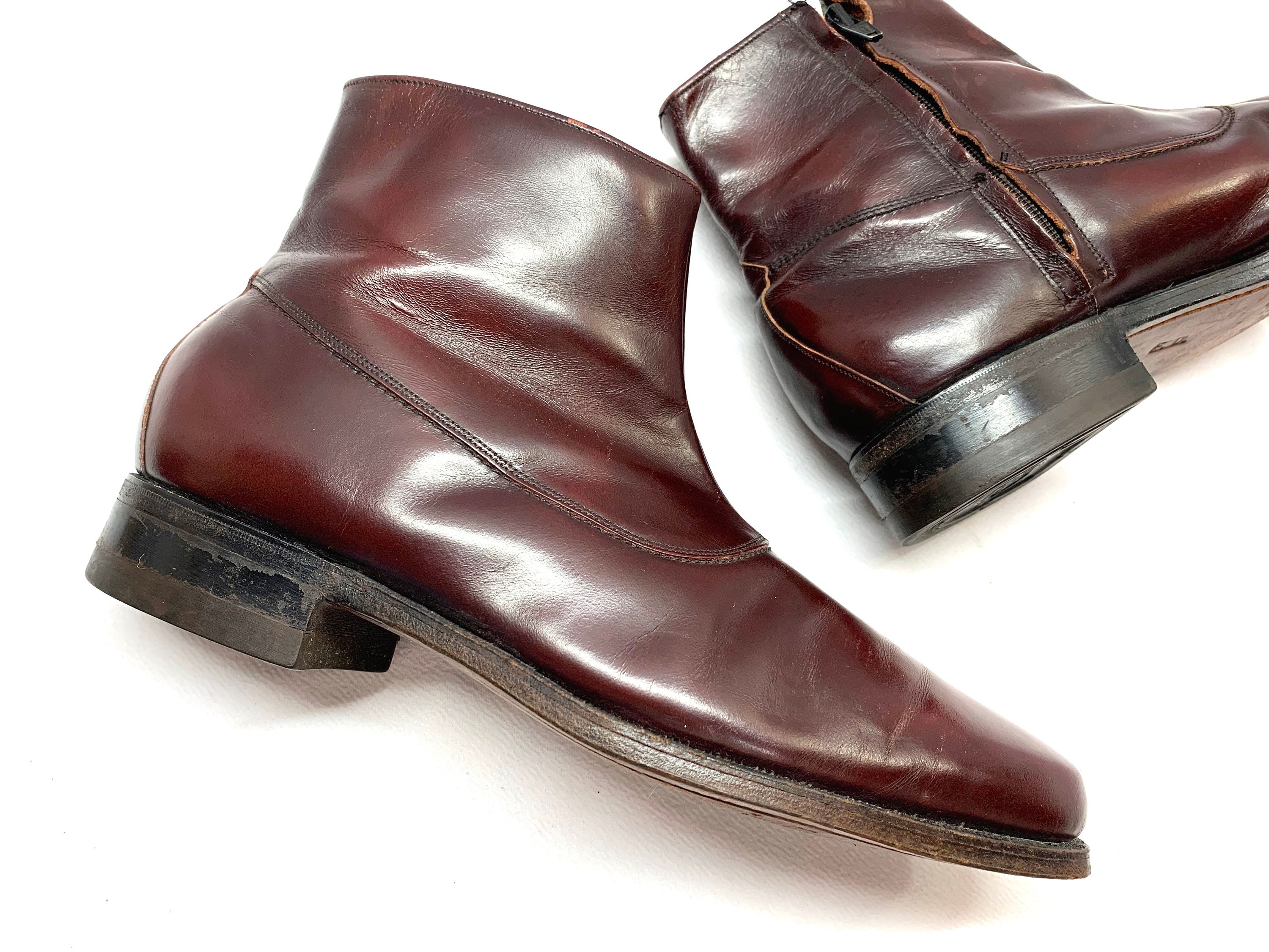 Vintage Florsheim Mens Leather Disco Boots 70s Disco Boots 