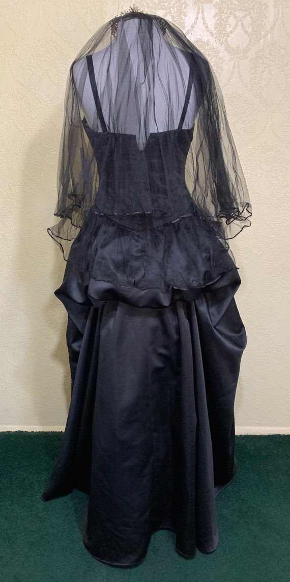 new Corset Dress black wedding dress BLACK GOTHIC… - image 10