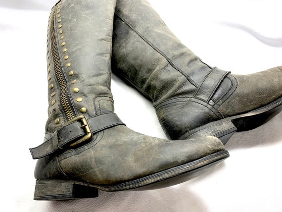 sale 40.00 off ren faire boots Gray Black DISTRES… - image 1