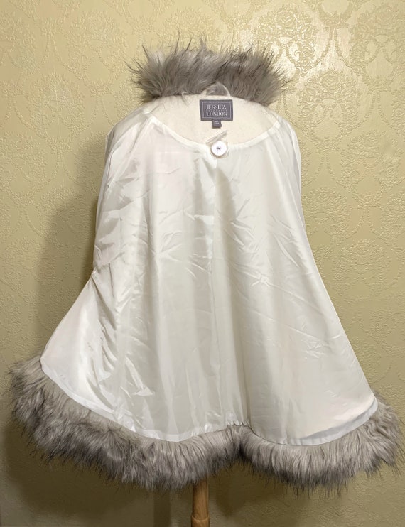 New quality faux fur Cape size 14-16 IVORY WOOL F… - image 10