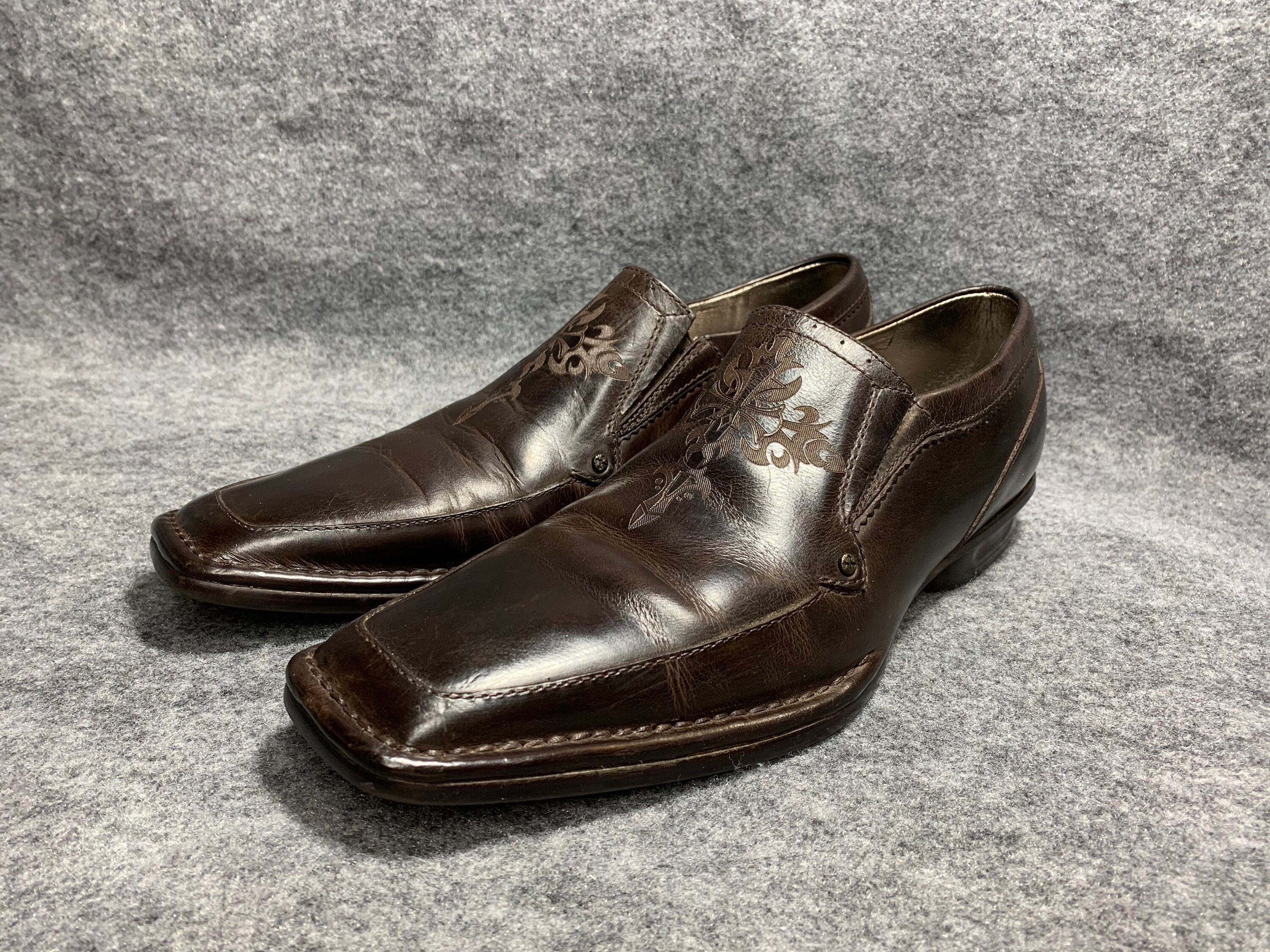 mens size 9.5 Mark Nason RENAISSANCE LEATHER SHOES Embossed Leather Cross loafers Schoenen Herenschoenen Loafers & Instappers 