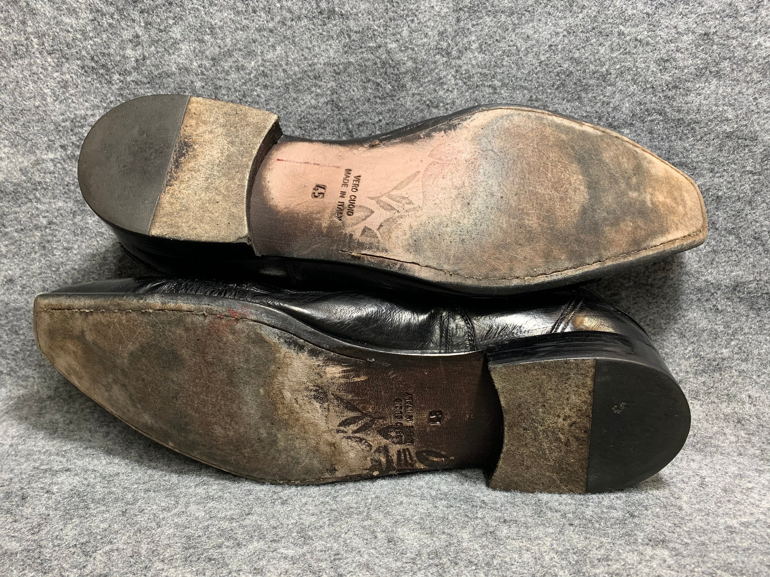 Roberto Guerrini dressy men’s Slip-on Shoes. Made in Italy. Roberto Guerrini Mens ITALIAN Chelsea Boots SZ 44/10 Black  main image 2