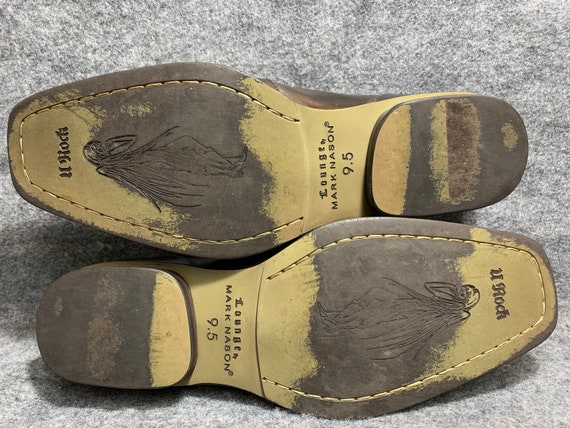 Mens Size 9.5 Mark Nason RENAISSANCE LEATHER SHOES Embossed Leather Cross Loafers Etsy