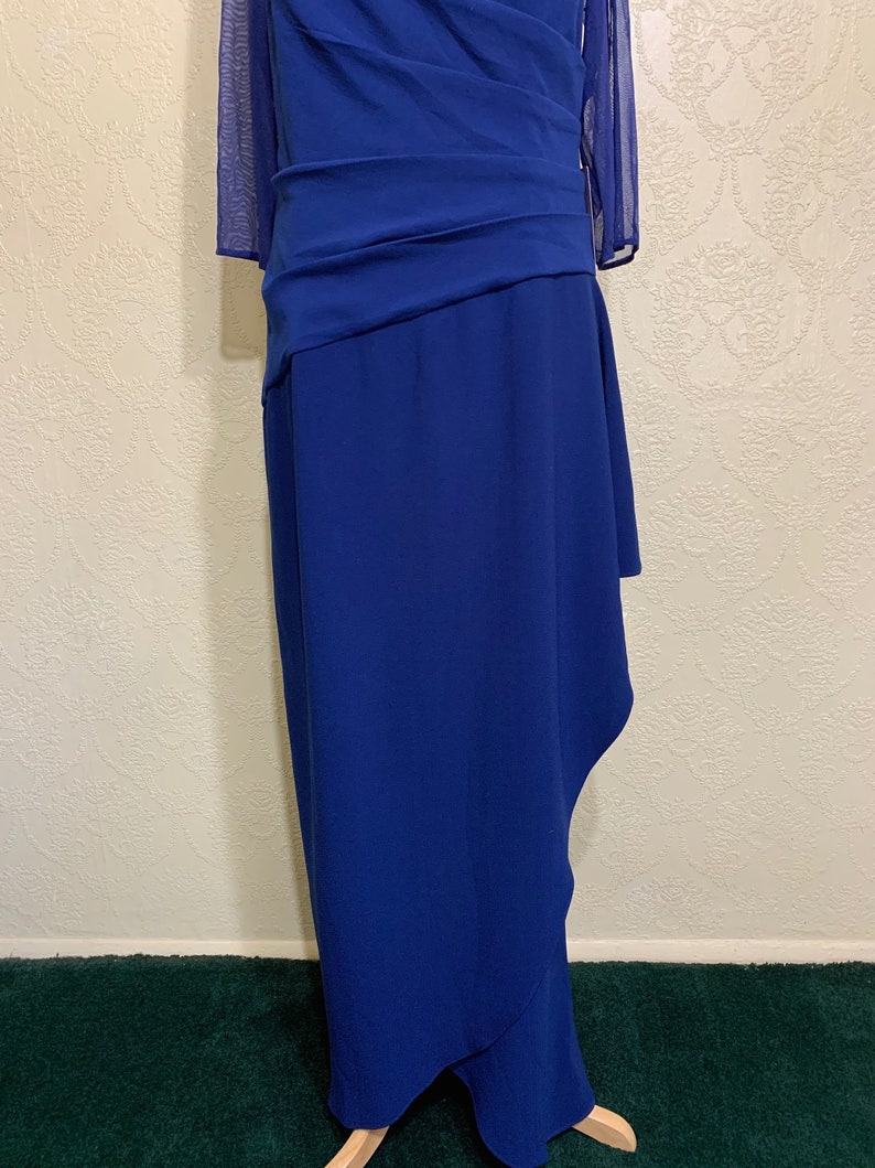 New Plus Size sz 18W Formfitting ELEGANT NAVY BLUE gown Navy Blue Gown Stretch knit Mother Of The Bride
