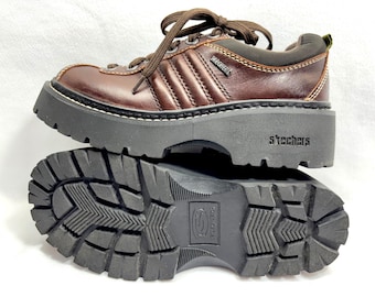 Vintage 90s Brown leather lace up sketchers boots Size men\'s 8.5 Vintage 90s sketchers jammers - Gem main image 3