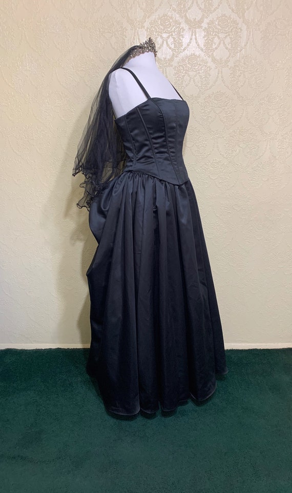 new Corset Dress black wedding dress BLACK GOTHIC… - image 3