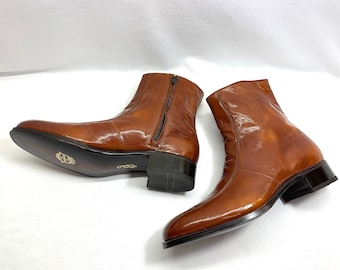 Vintage Florsheim Men's Leather Disco Boots, 70's Disco
