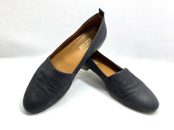 unisex Vintage Paul Green Shoes Pierced Black Lea… - image 1