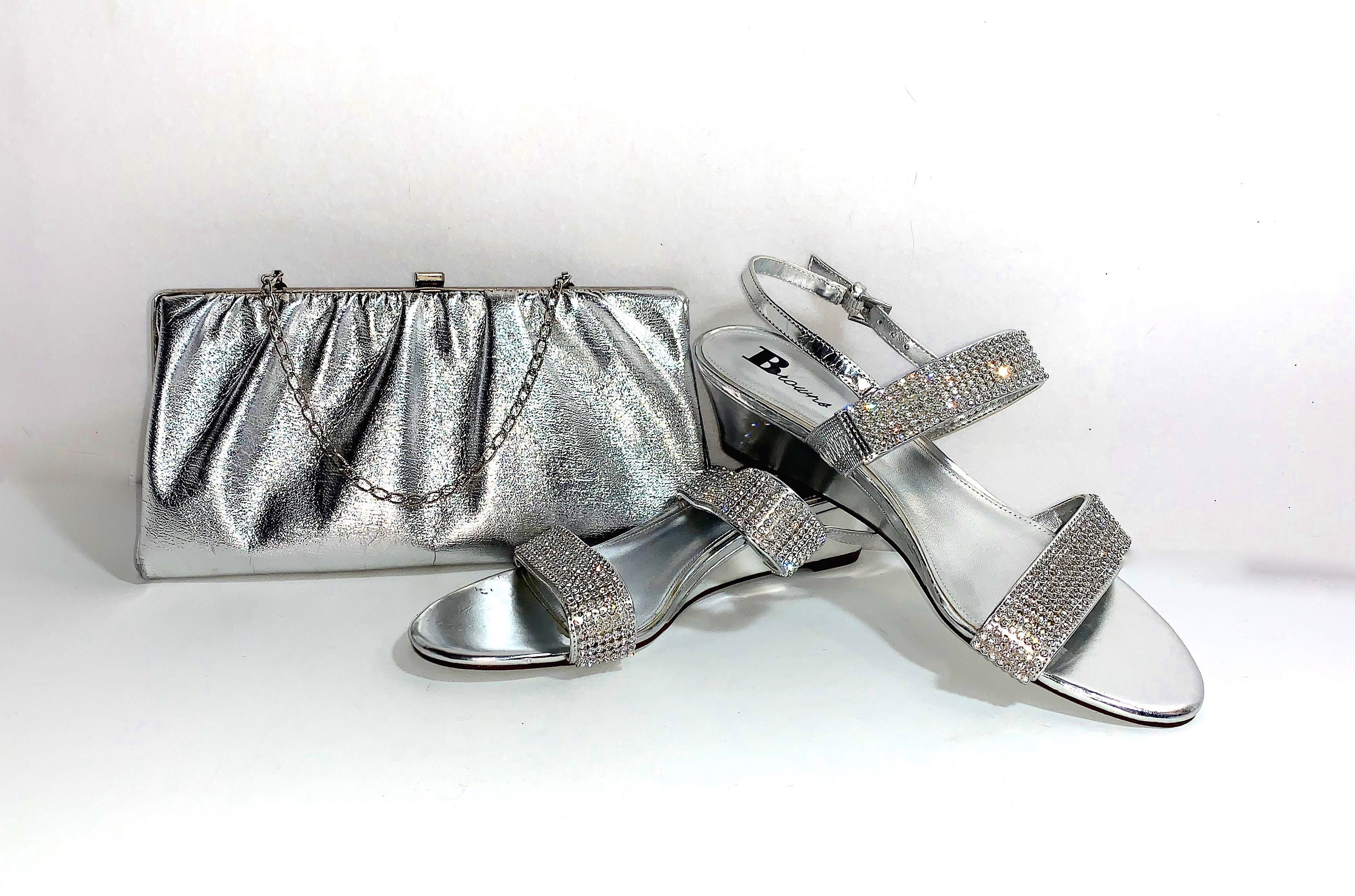 Vintage Silver Platforms 1970s Inspired Silver Shine 