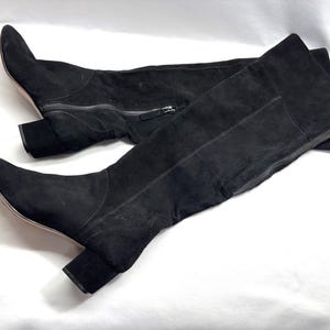 new w/tags vintage Nine West Thigh High Boots womens sz 9 BLACK SUEDE BOOTS Boots Vintage boots Original 183.00