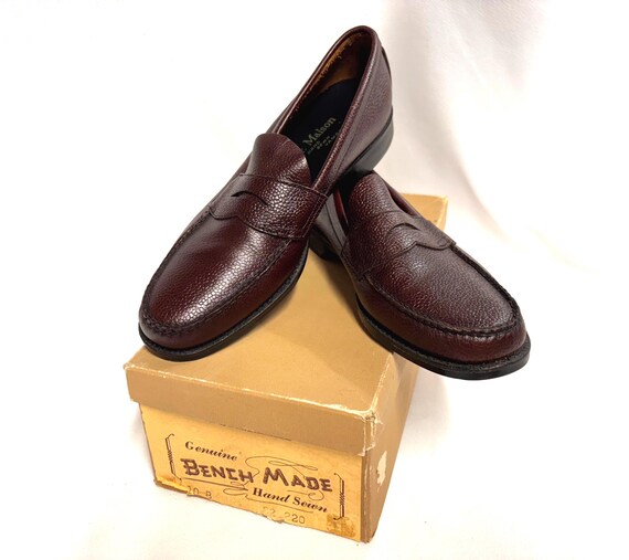 70s New W/box BENCH MADE Mr. Mason Leather Loafers Penny  display picture 3