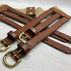 stretch panel from 28-37 inch waist Renaissance Medieval Belt BROWN LEATHER BELT Brass Buckles