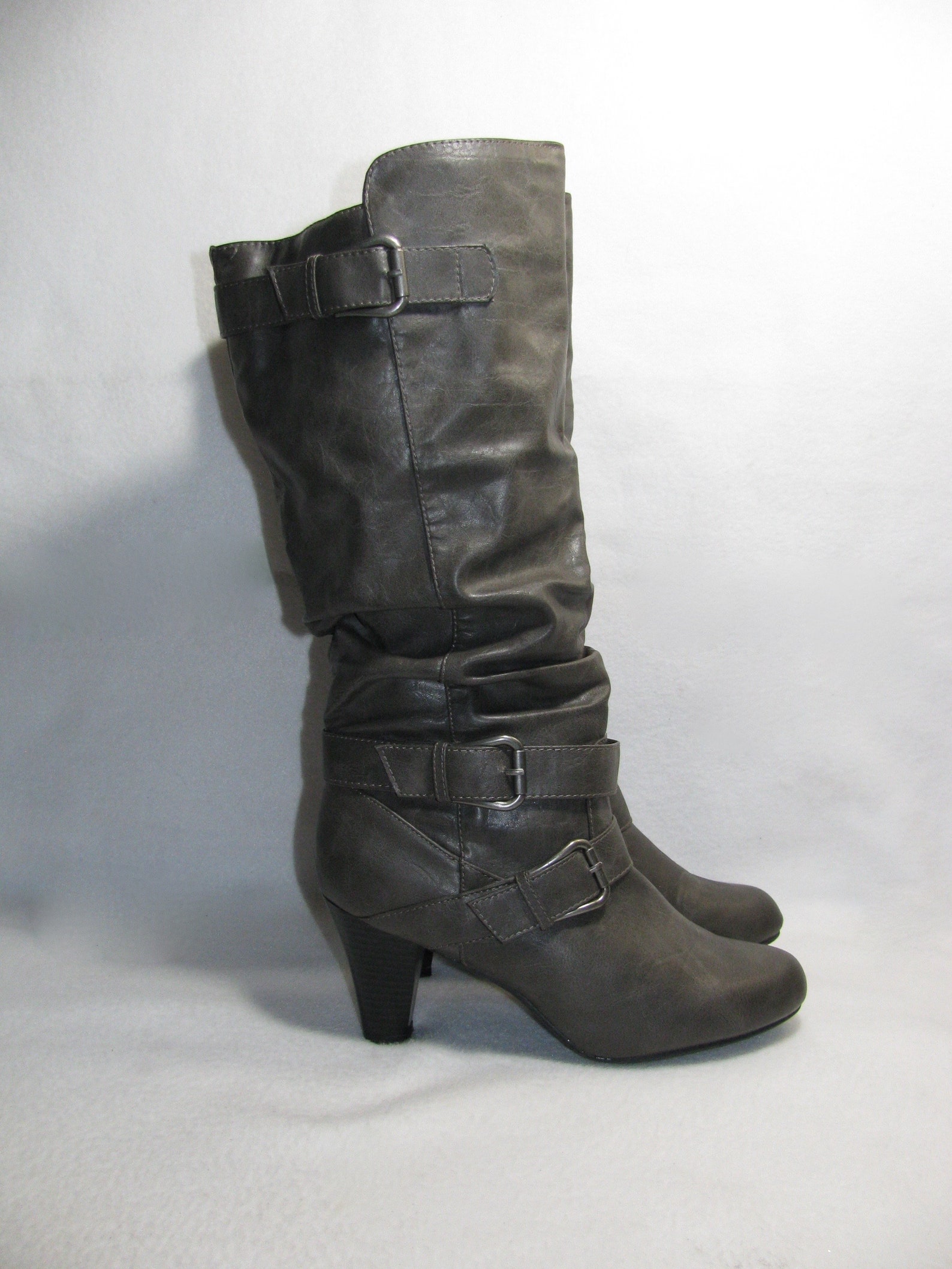 gray slouch boot