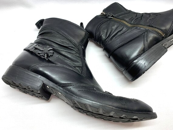 Mens black boots size 12 sale
