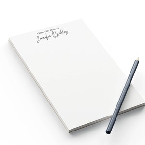 Personalized Notepad With Name, Custom Script Notepad, Professional Notepad with Name, Office Notepad, To Do List Notepad, Gift for Her