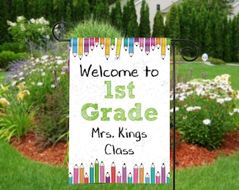 Personalized Classroom Flag, Teacher Flag, Custom Teacher Flag, Classroom Decor, Custom Teacher Sign, Classroom Sign