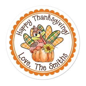 Thanksgiving Favor Stickers, Thanksgiving Stickers, Thanksgiving Personalized Labels, Turkey Stickers