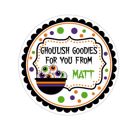Personalized Halloween Stickers, Halloween Eyeball Stickers, Halloween  Labels, Customized Halloween Favor Stickers -  Israel