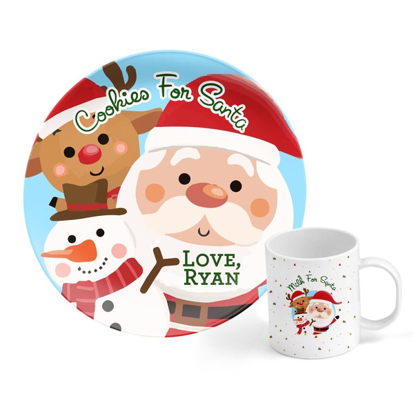 Santa Plate Etsy