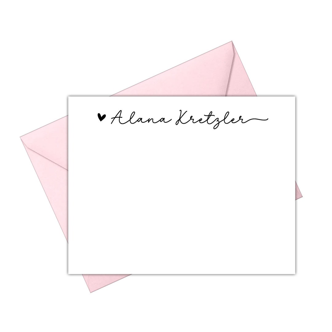Personalized Stationery Set for Women, Elegant Note Cards With ...