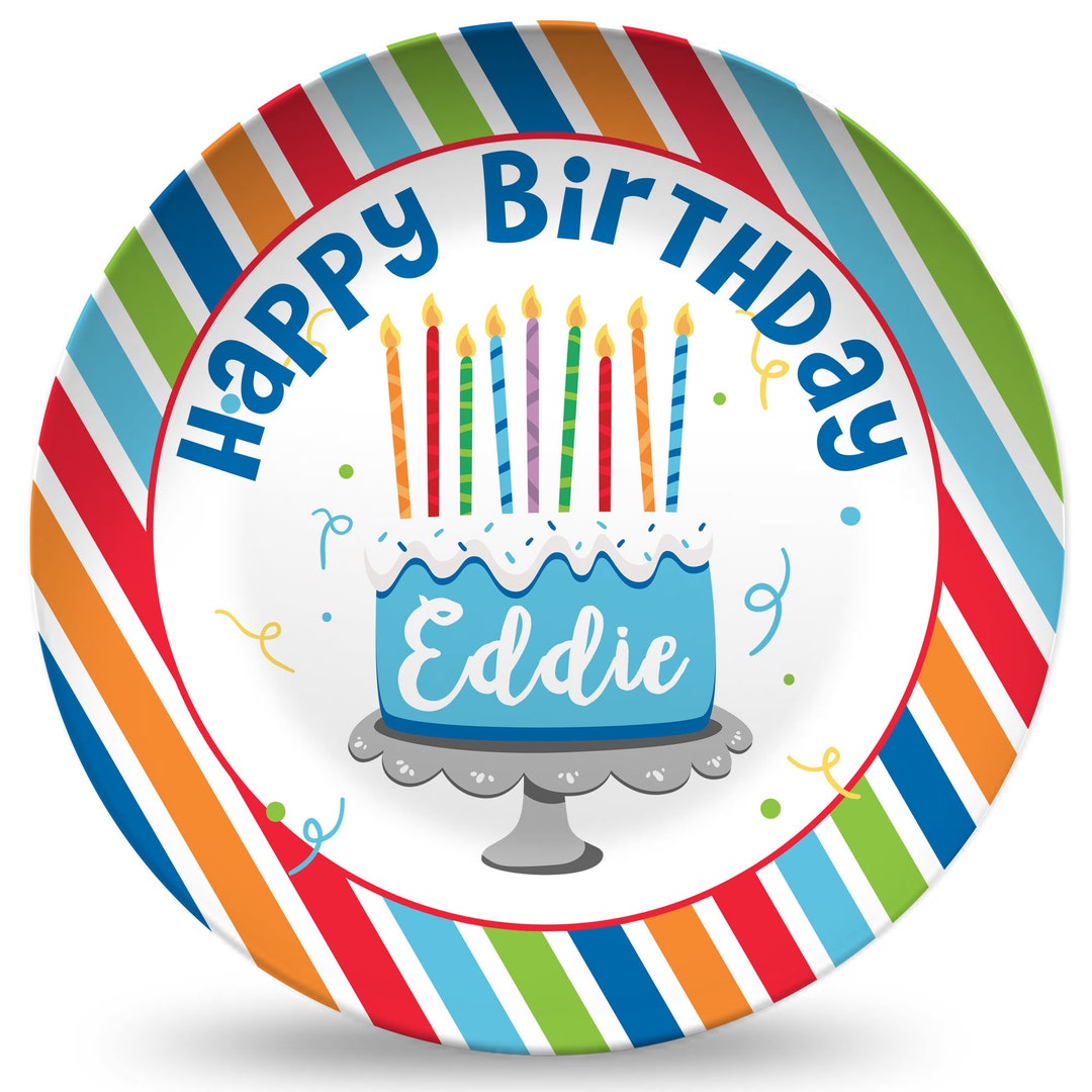 Personalized Birthday Plate, Personalized Happy Birthday Plate