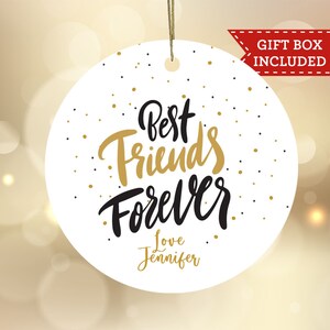 Personalized Best Friends Christmas Ornament, Best Friends Ornament, Best Friend Gift, BFF, Sister Ornament