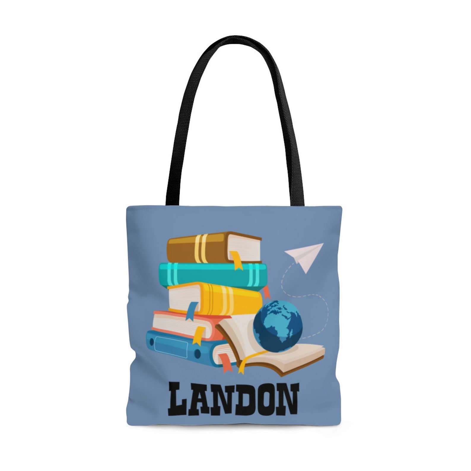 Personalized Library Tote Bag Kids Library Bag Library Bag Etsy