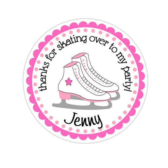 Ice Skate Stickers, Ice Skating Birthday Party, Ice Skating Party