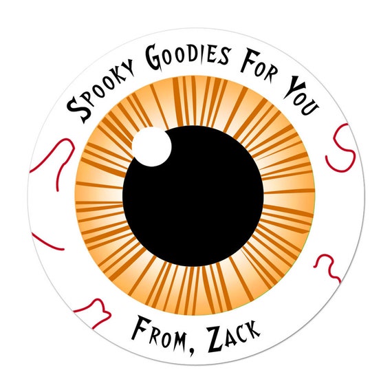 Personalized Halloween Stickers, Halloween Eyeball Stickers, Halloween  Labels, Customized Halloween Favor Stickers -  Israel