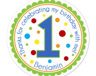 Personalized Birthday Age Number Stickers, Birthday Party, Party Stickers, Personalized Customized Birthday Party Favor Thank You Stickers