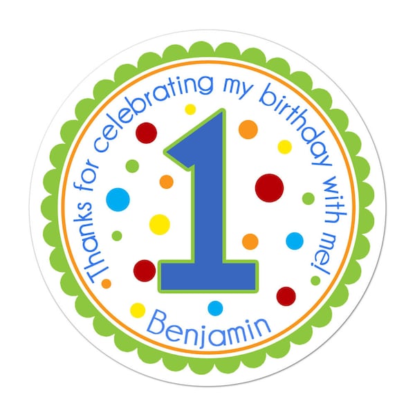 Personalized Birthday Age Number Stickers, Birthday Party, Party Stickers, Personalized Customized Birthday Party Favor Thank You Stickers