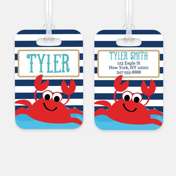kids luggage tag