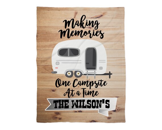 Personalized camper blanket hotsell