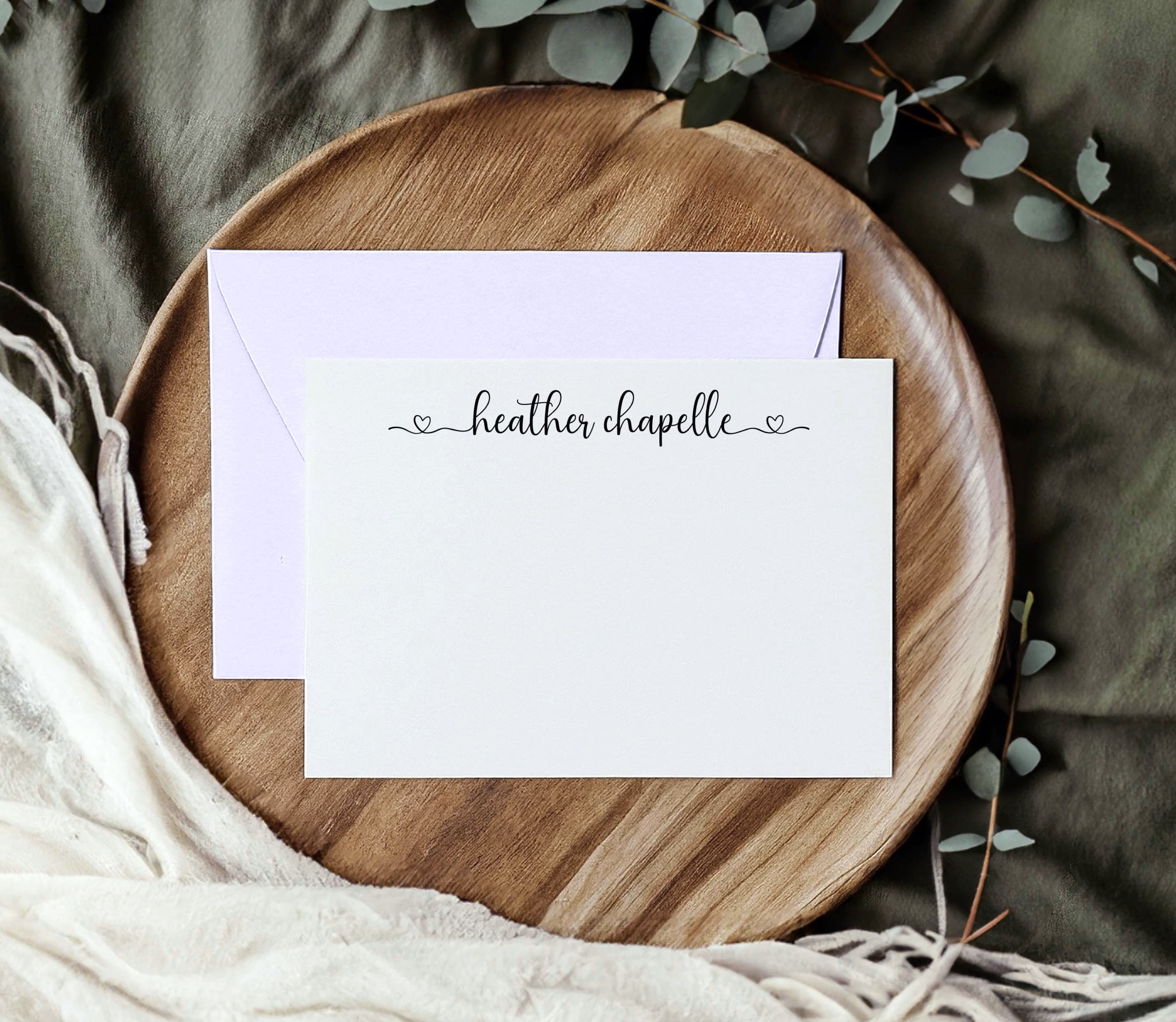 Personalized Stationery Set for Women, Elegant Note Cards With ...