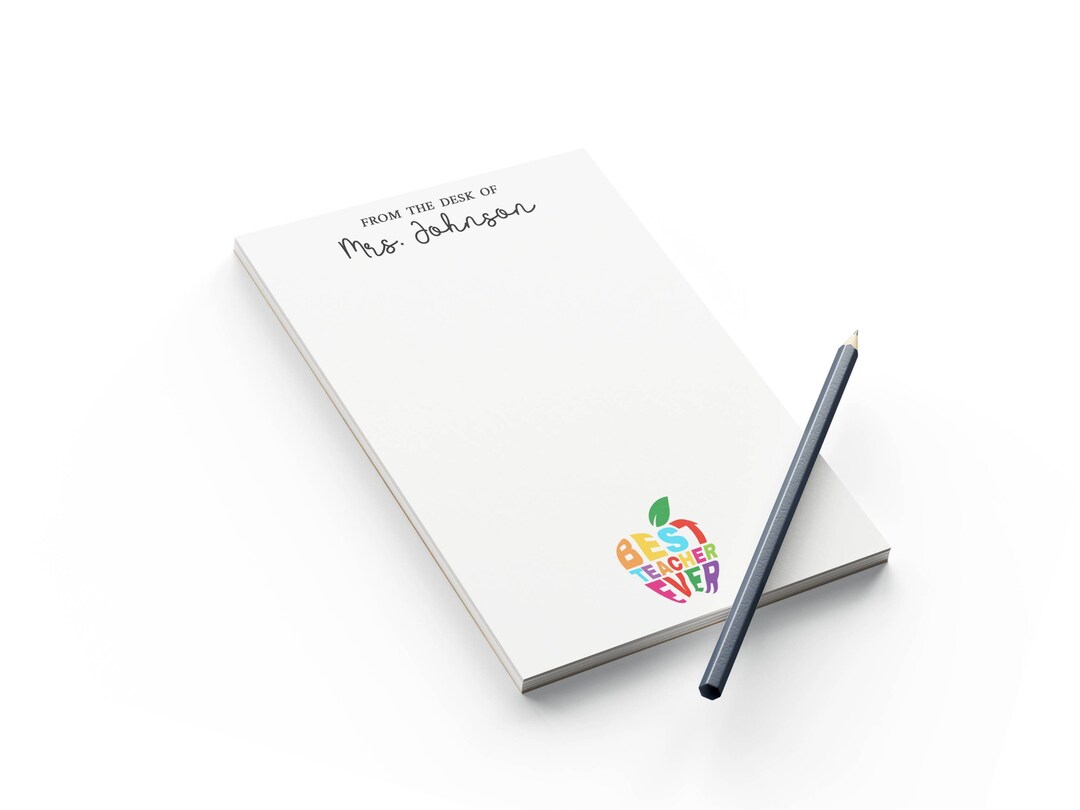 Custom Teacher Notepads Personalized Teacher Notepad, Custom Teacher Notepad, Teacher ...