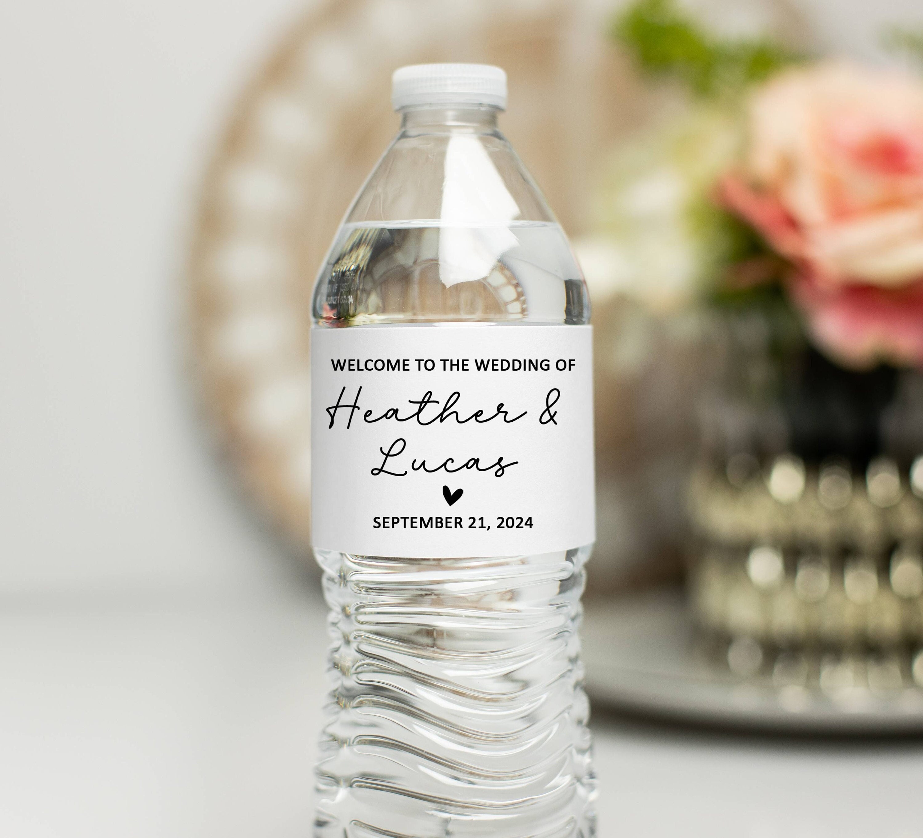 Wedding Water Bottle Labels
