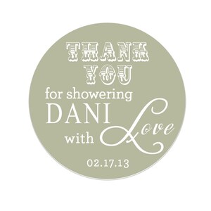 Baby Shower Stickers, Personalized Baby Shower Thank You Stickers, Baby Shower Party Favor Labels