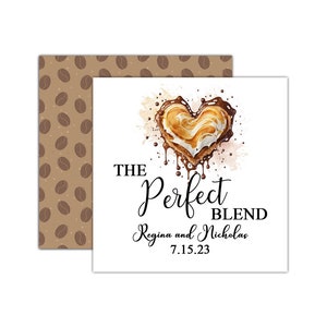 Personalized Wedding Favor Tags, The Perfect Blend Wedding Tags, Thank You Wedding Favor Tags, Wedding Thank You Cards, Coffee Favor Tags