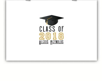 Personalized Graduation Guest Book Alternative, Graduation Guest Book Alternative Print, Framed or Canvas