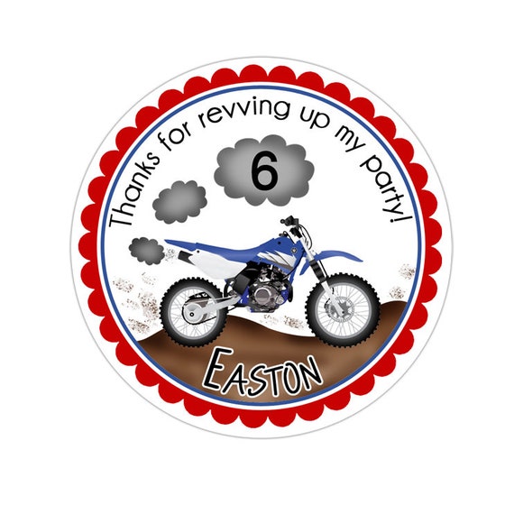 Dirt Bike Stickers Dirt Bike Birthday Party Dirt Bike Party Etsy